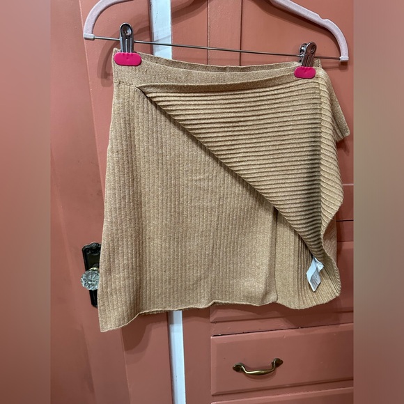 Free people - short split skirt tan size:L - Picture 2 of 5